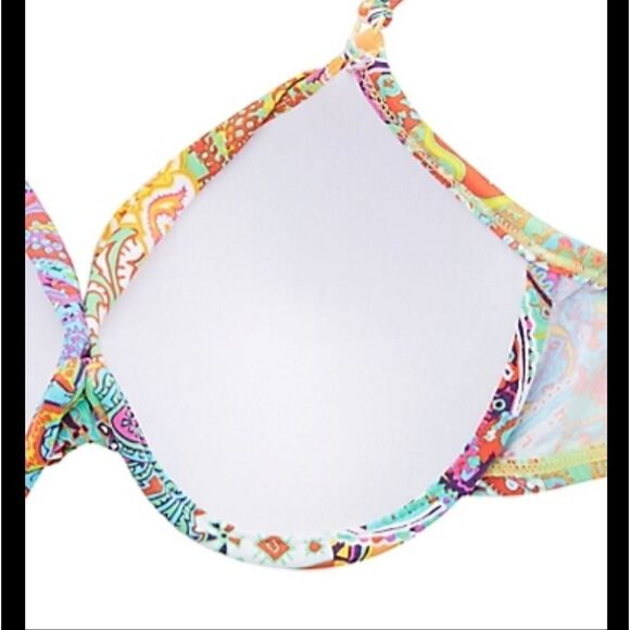 Bleu Rod Beattie Multicolor Paisley padded Bikini Top - Picture 12 of 12